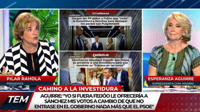 Pilar Rahola y Esperanza Aguirre en 'Todo es mentira'.