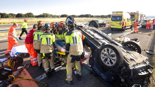 Accidente múltiple en la A-62, en la provincia de Salamanca