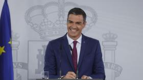 El presidente del Gobierno en funciones, Pedro Sánchez, este martes en la Moncloa.