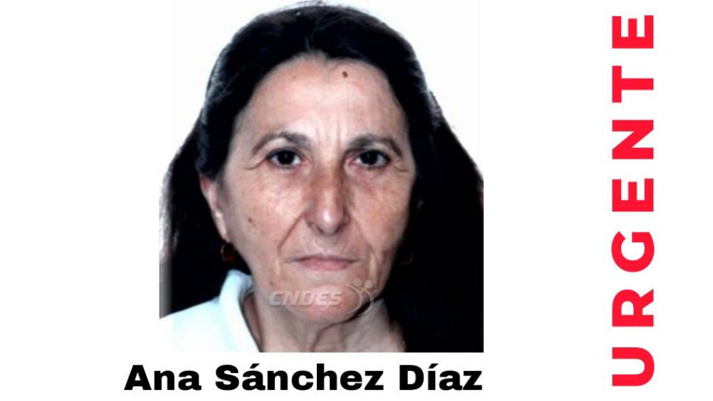 El cartel que anuncia la desaparición de Ana Sánchez.