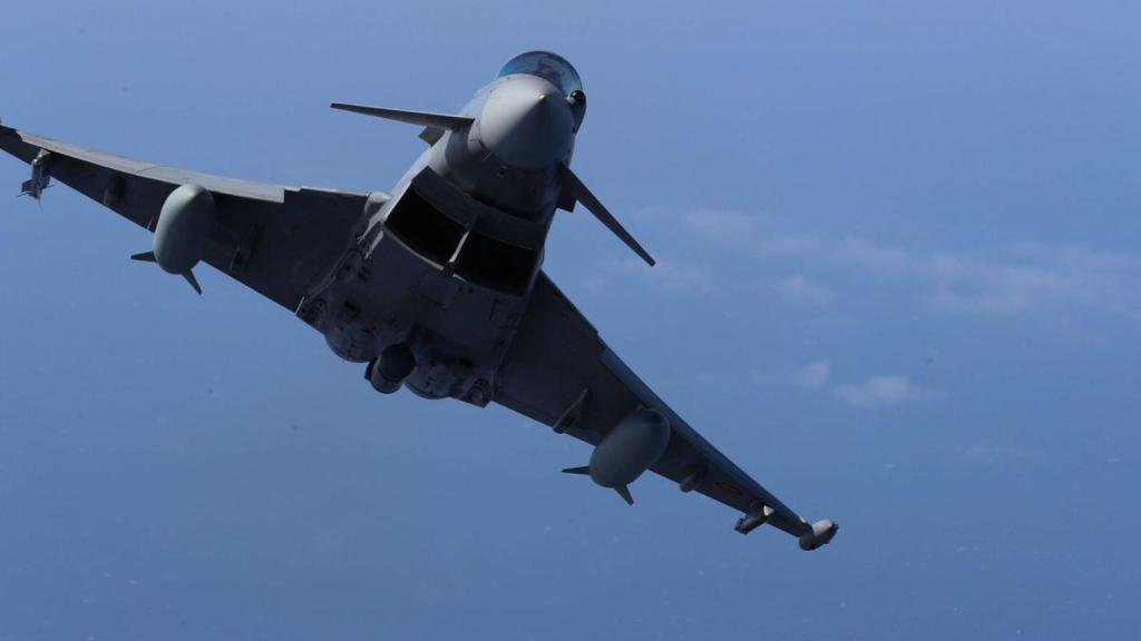 Un Eurofighter durante unas maniobras.