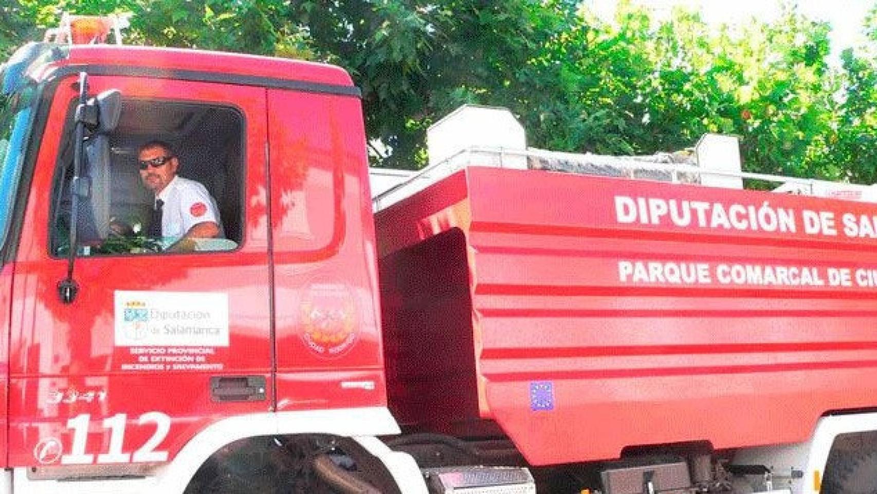 Un camión de bomberos de la Diputación de Salamanca