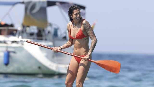 Jenni Hermoso, en Ibiza tras ganar el Mundial femenino.