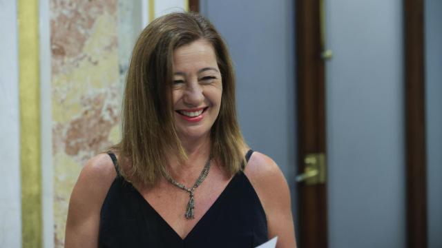 La presidenta del Congreso, Francina Armengol, este miércoles durante el anuncio de la fecha del debate de investidura.