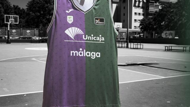 La primera equipación del Unicaja, filtrada por el propio club: verde y morado, protagonistas