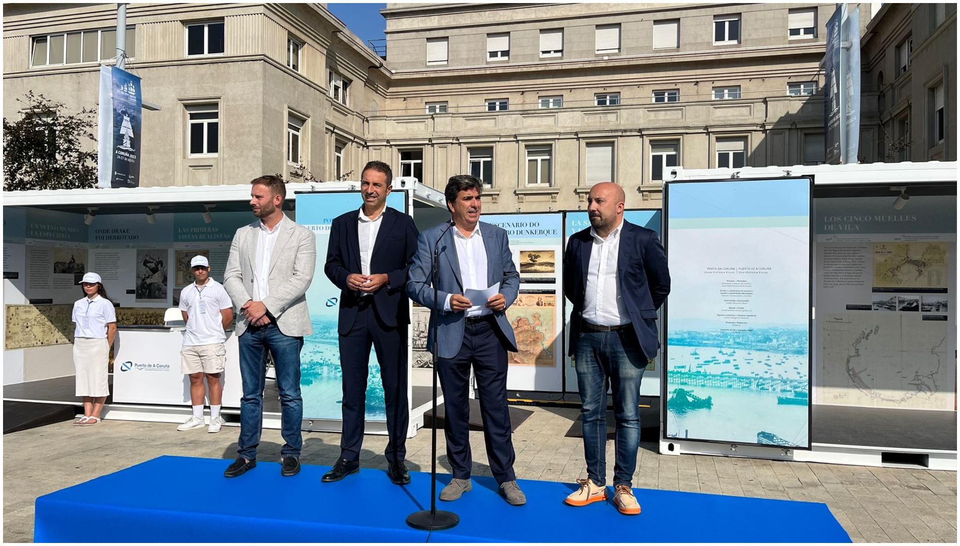 Gonzalo Trenor, Alfonso Villares, Martín Fernández Prado y José Manuel Lage este miércoles en la inauguración.