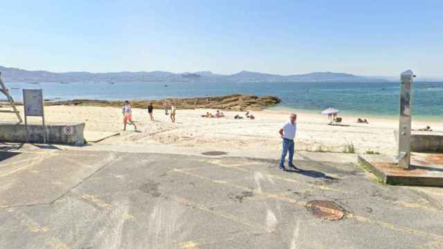 Playa do Con en Moaña (Pontevedra).