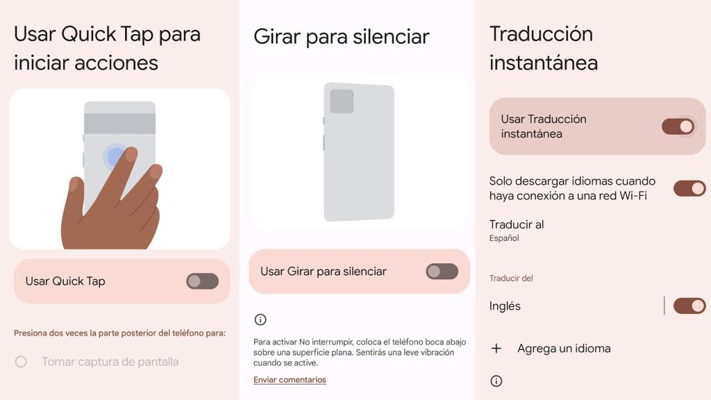 Opciones exclusivas de los Google Pixel