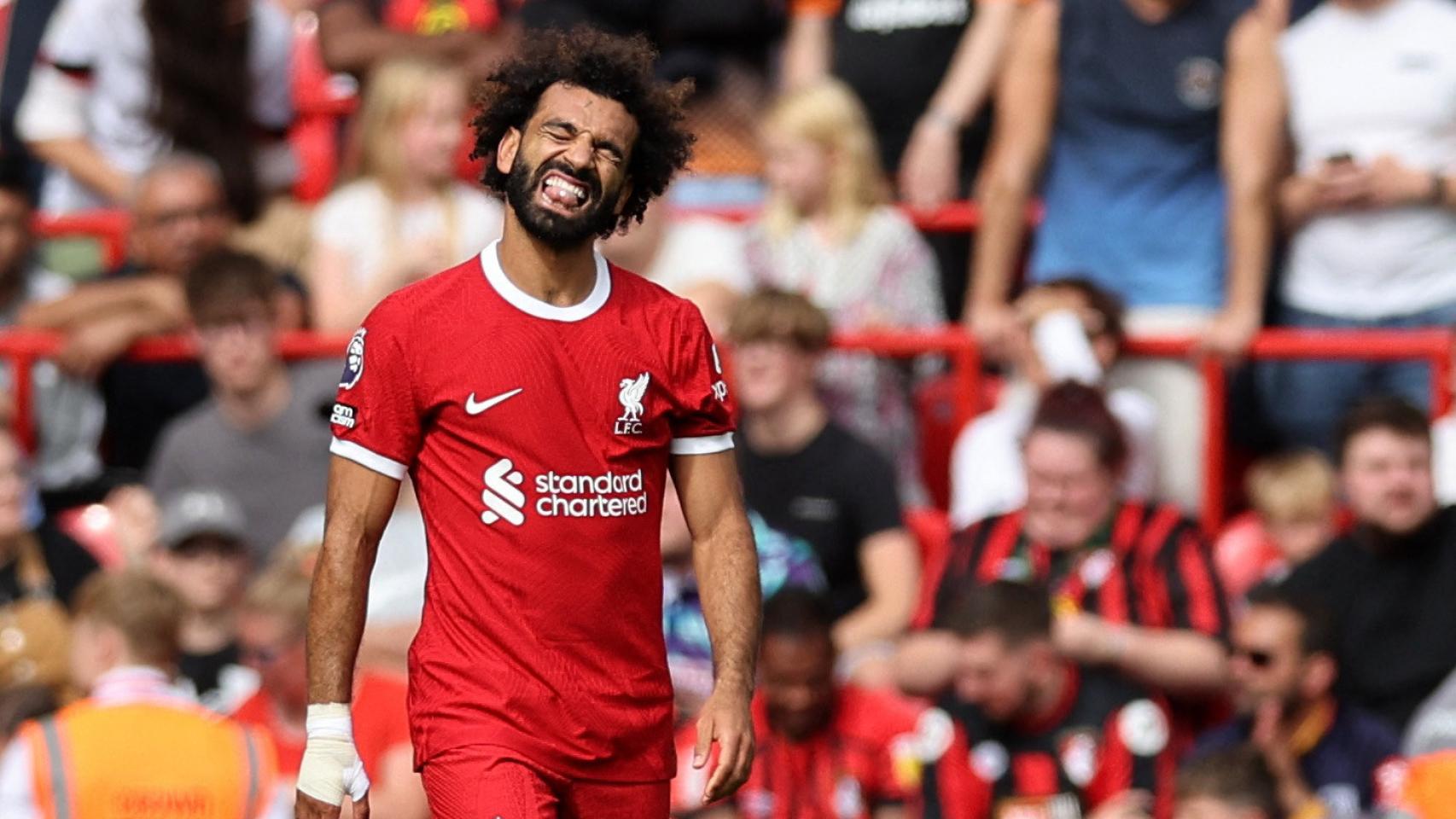 Mohamed Salah, en un partido con el Liverpool.