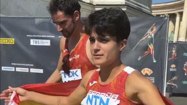 María Pérez y Álvaro Martín, tras convertirse en bicampeones del mundo