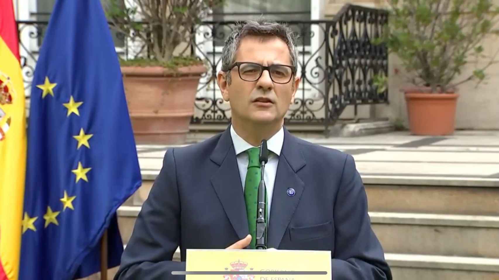 El ministro de la Presidencia en funciones, Félix Bolaños.