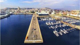 Vista aérea del Puerto de A Coruña