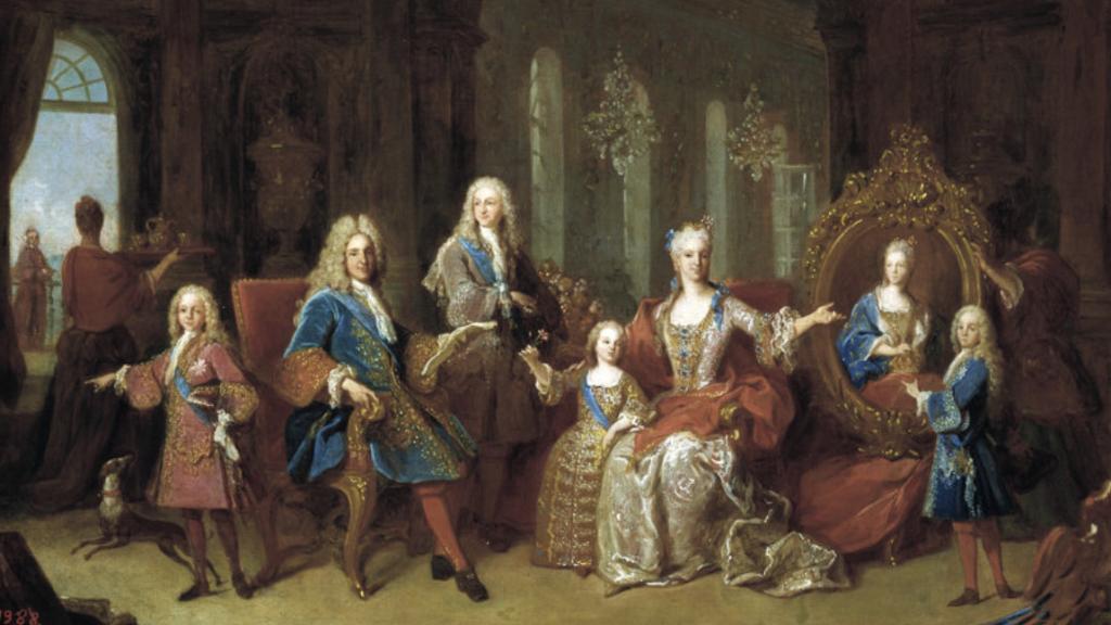 Felipe V, Isabel de Farnesio y sus hijos.