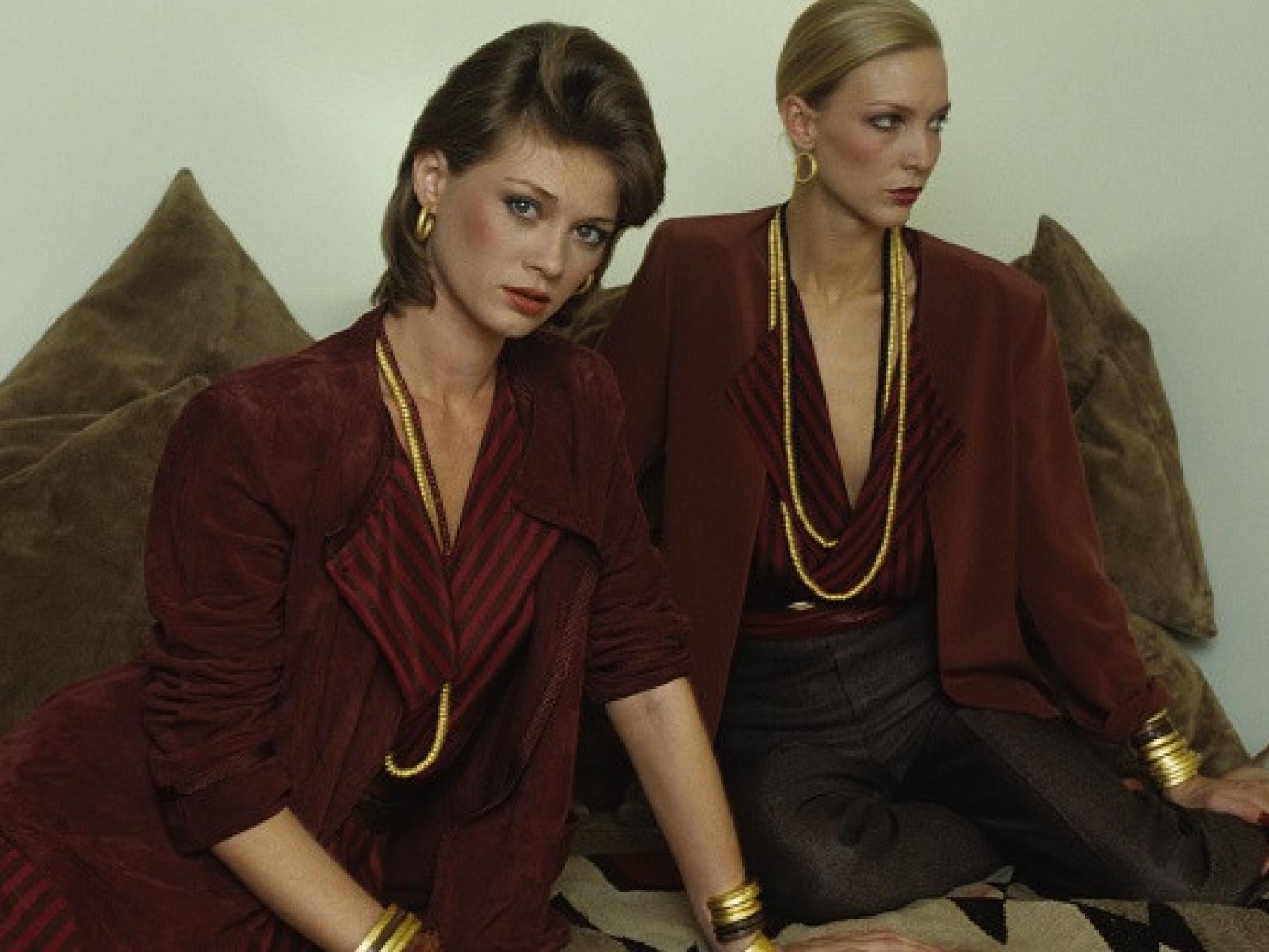 Foto de campaña de una colección de Calvin Klein, en los años 80.