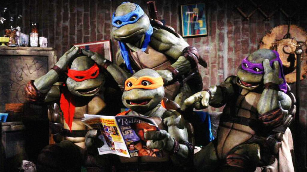 Imagen de la película de 1990 sobre las Tortugas Ninja.