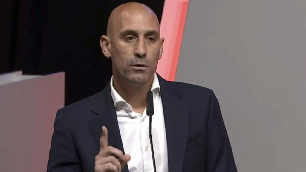 Rubiales, durante su intervención en la Asamblea.