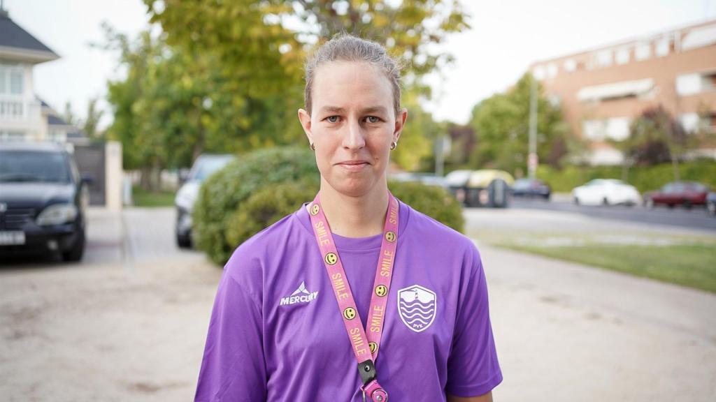 La futbolista Alba Doña, presente en la concentración.