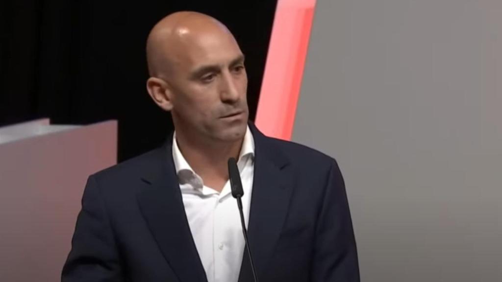 Luis Rubiales durante la Asamblea de la RFEF.