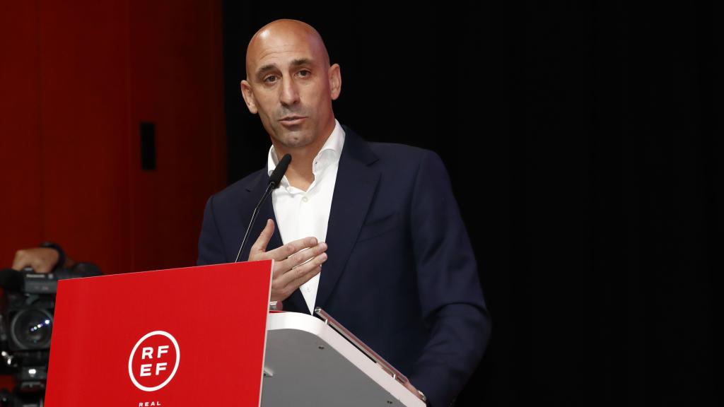 Luis Rubiales durante la Asamblea General Extraordinaria de la RFEF