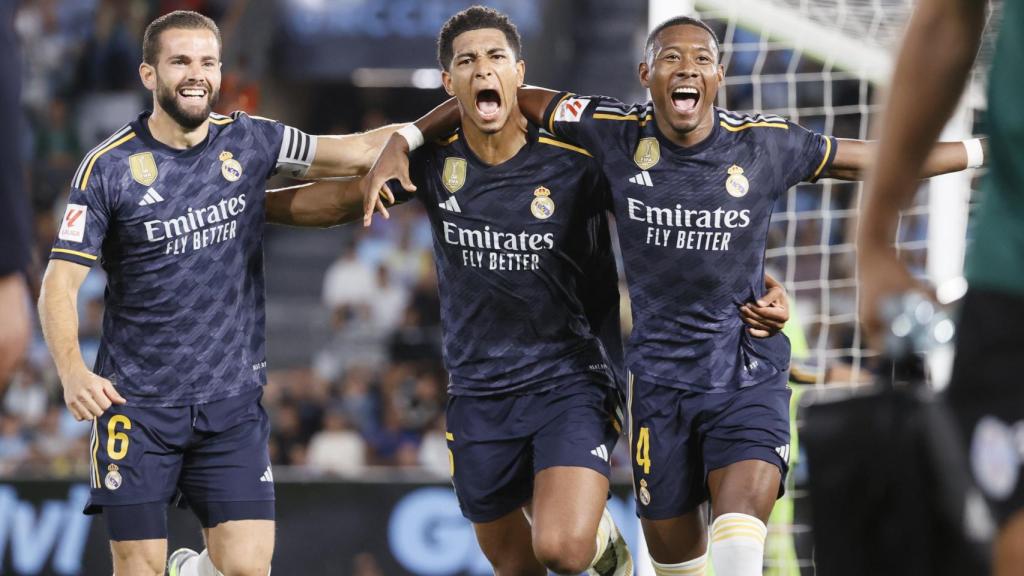 Bellingham celebra el gol del triunfo ante el Celta.