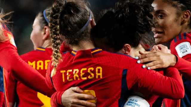 Tere Abelleira durante un partido con la selección el pasado mes de julio.