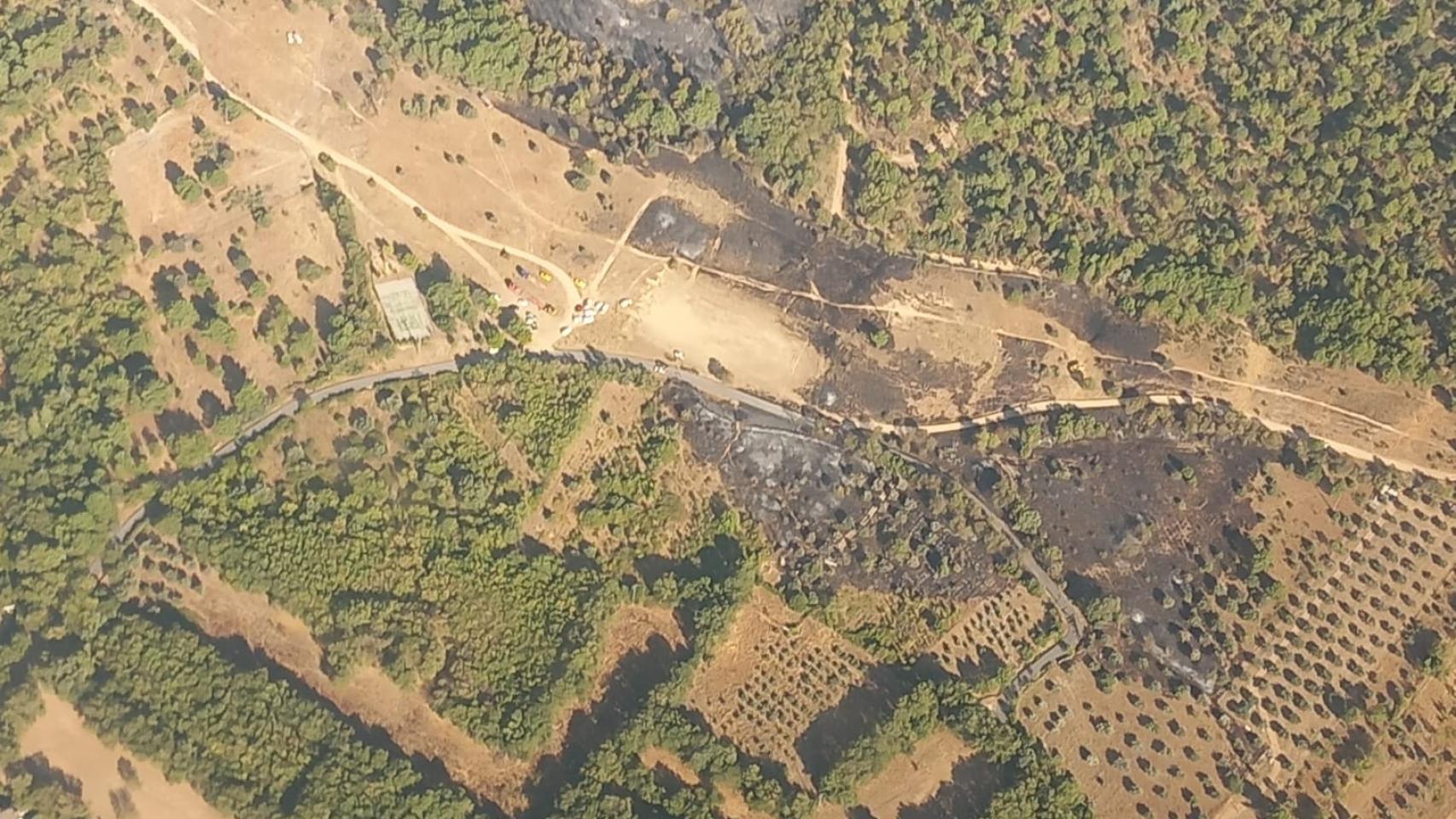 Zona quemada en el Valle del Tiétar