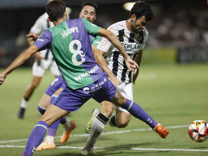 Juanpe durante el Castellón vs. Málaga CF