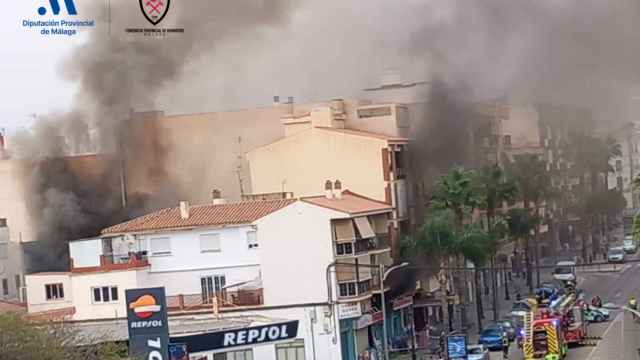 El incendio producido en Vélez Málaga.
