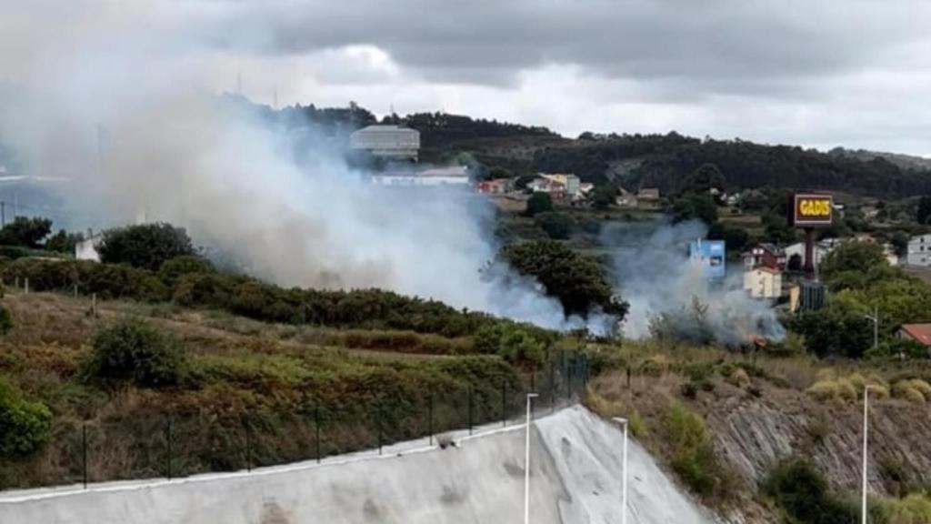 Incendio declarado en Xuxán, en A Coruña