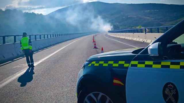 Camión incendiado en Zamora