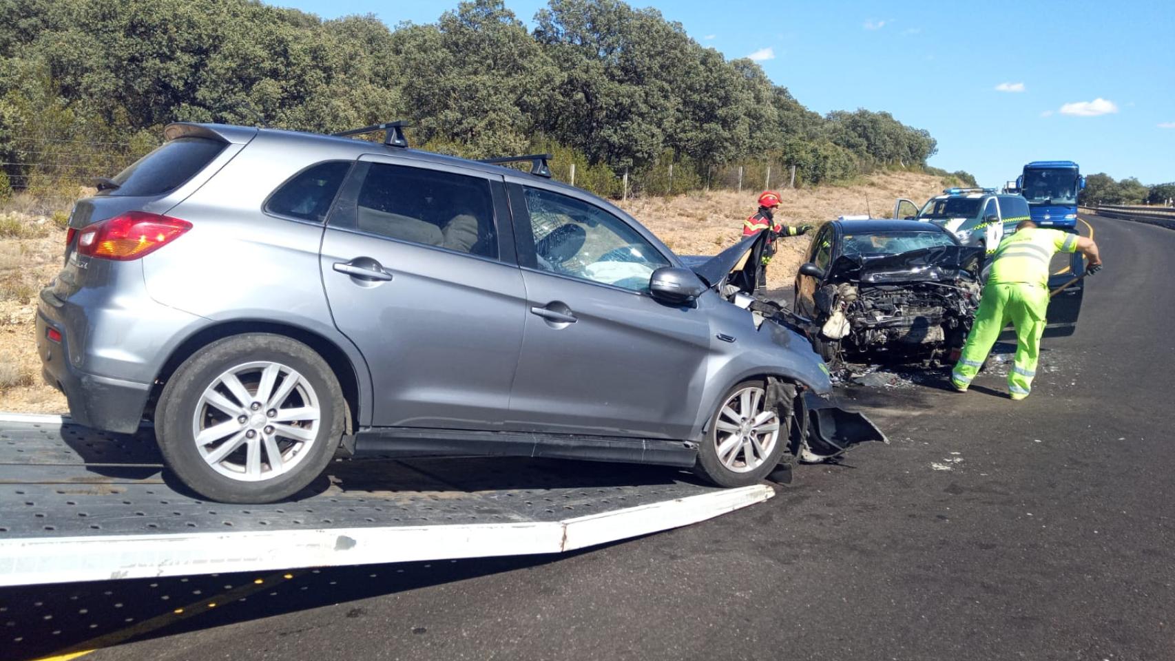 Imagen de los vehículos implicados en el accidente.