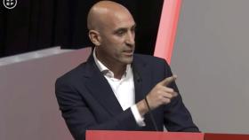 Luis Rubiales, durante su comparecencia en la Asamblea.