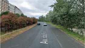 Un tramo de la avenida de As Pías en Ferrol