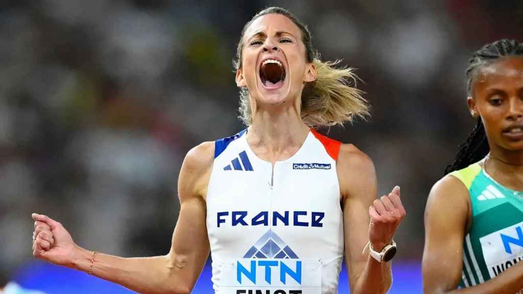 Alice Finot en la final del Mundial de atletismo 2023.