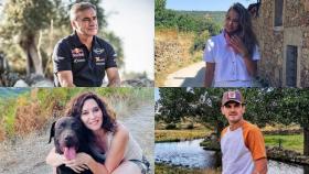 Carlos Sainz, Alba Carrillo, Isabel Díaz Ayuso e Iker Casillas disfrutando del entorno rural