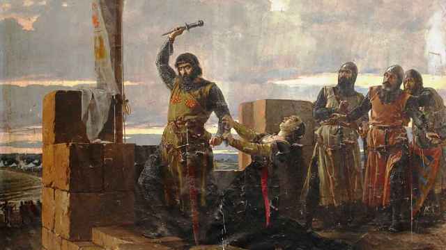 'Guzmán el Bueno arrojando su daga en el cerco de Tarifa', del artista Salvador Martínez Cubells.