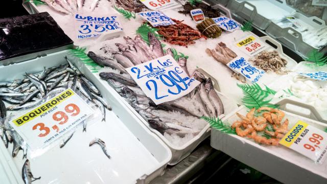 Una pescadería, en Madrid.