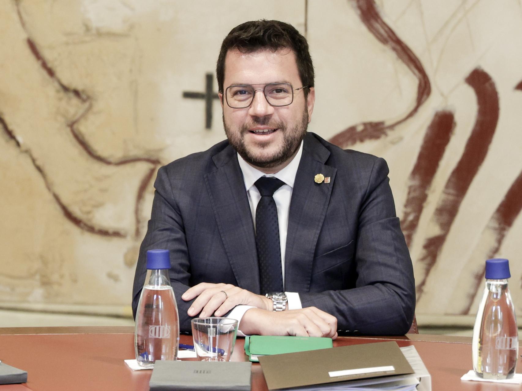 El presidente de la comunidad autónoma catalana, Pere Aragonés.