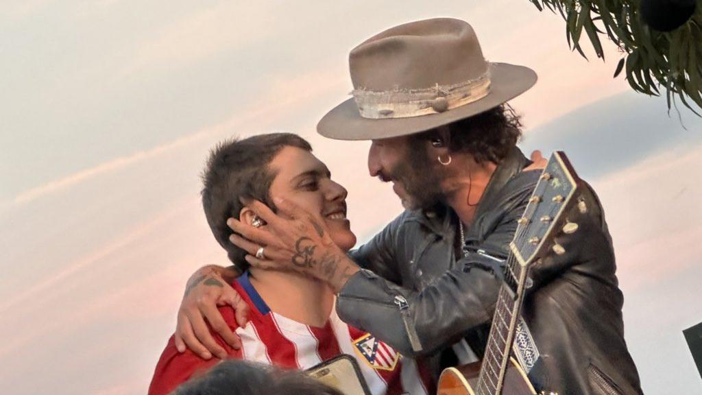 Andrés Ferreiro junto a Leiva, el pasado 27 de agosto, en el Náutico de San Vicente.