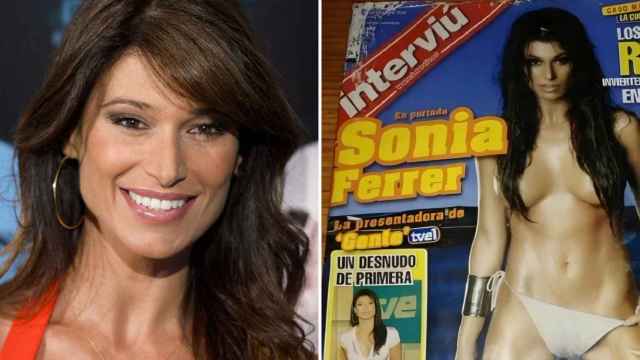 Sonia Ferrer en imagen de archivo y la portada de  'Interviu' que protagonizó.