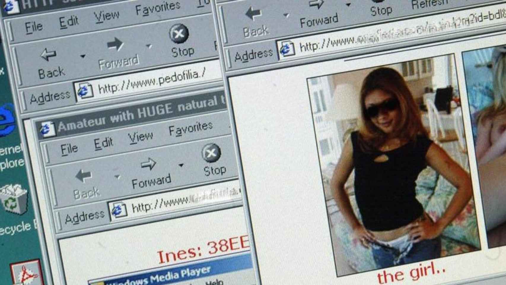 Una imagen de contenido sexual descargada en un portátil.