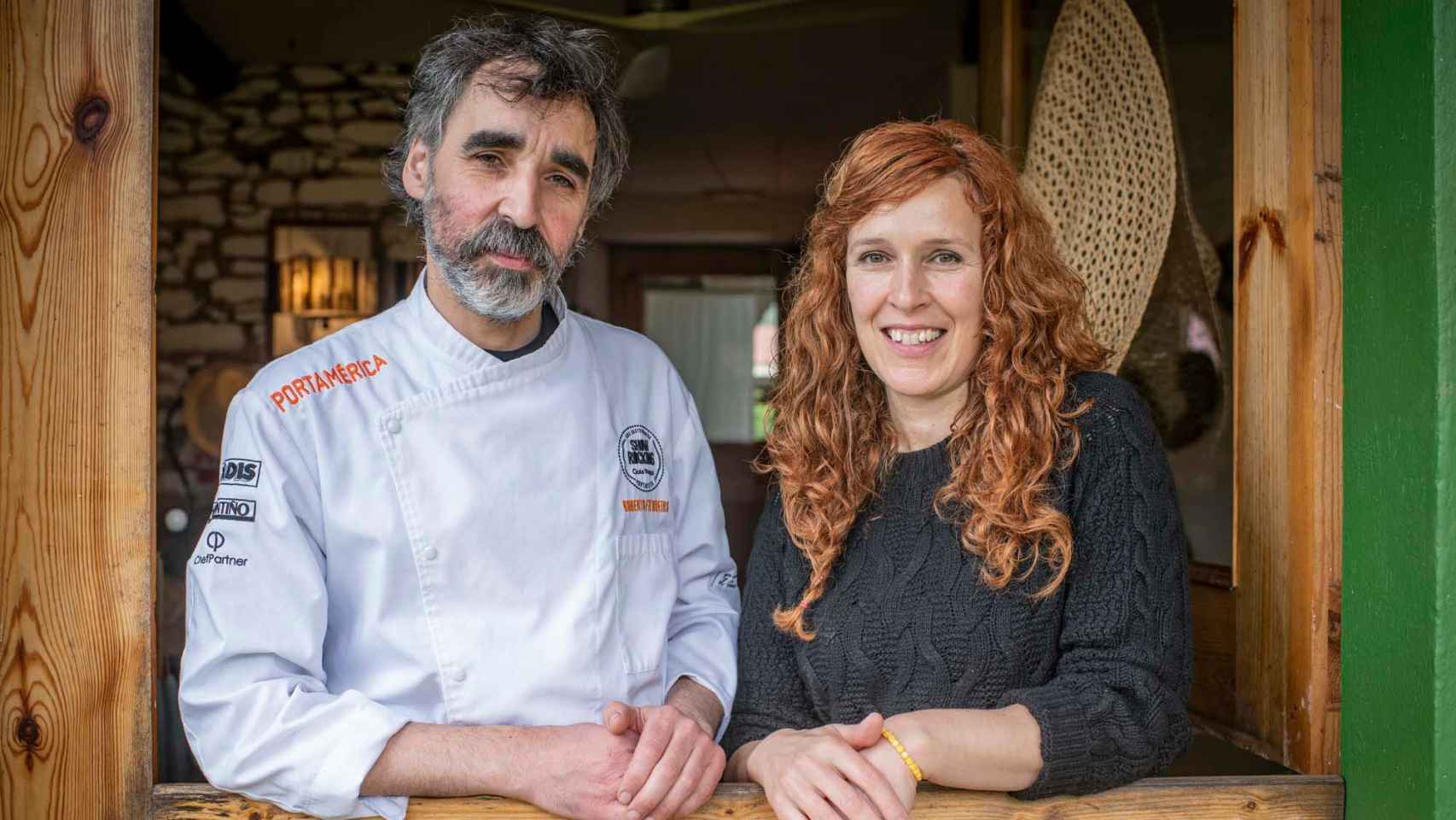 Marta y Roberto, dueños del restaurante 'O Balado'.