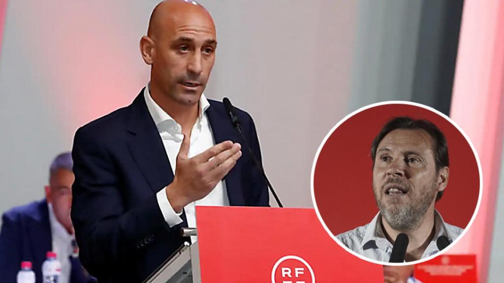 Luis Rubiales, a la izquierda, y Óscar Puente a la derecha