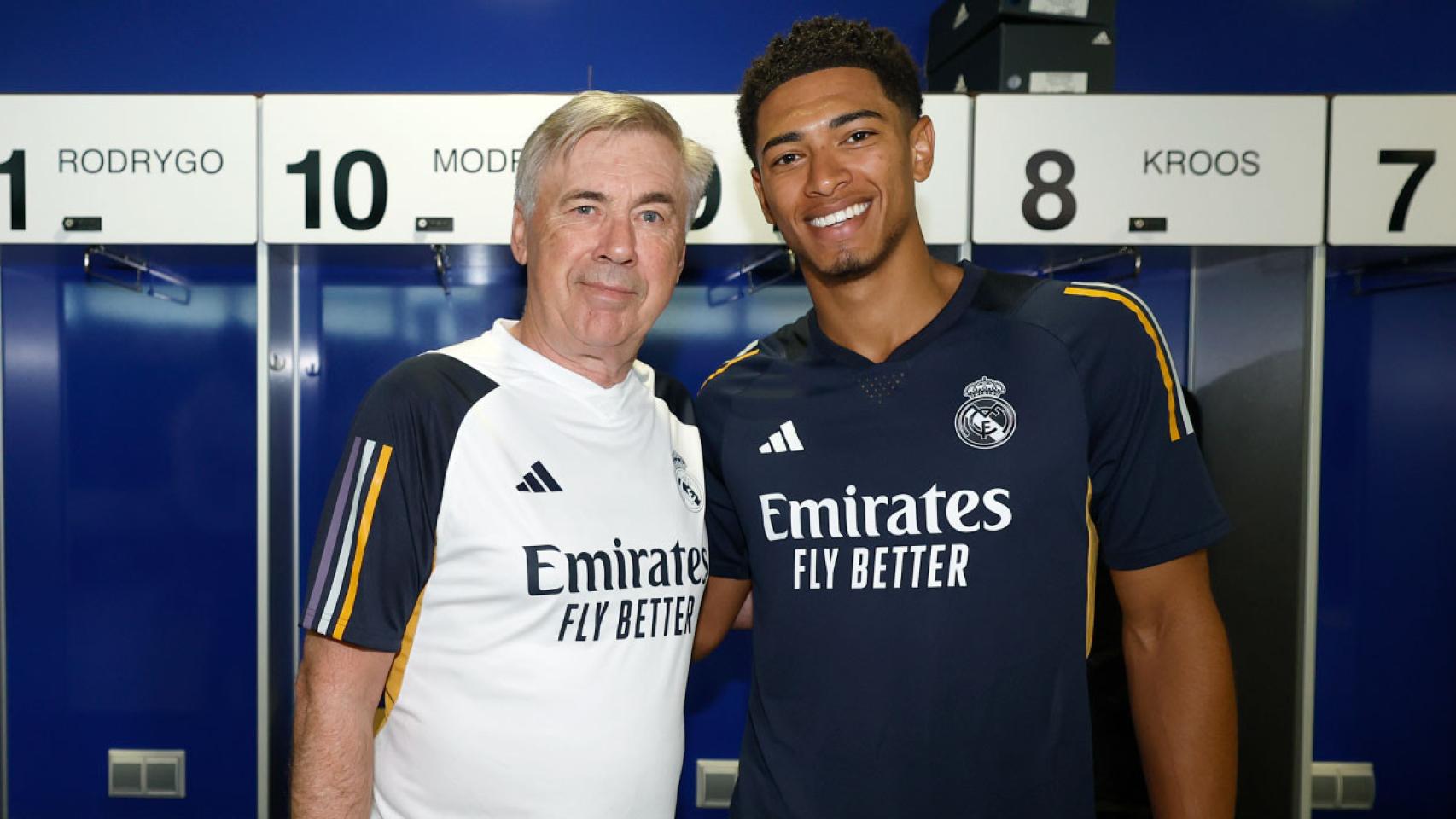 Ancelotti y Bellingham, en Valdebebas