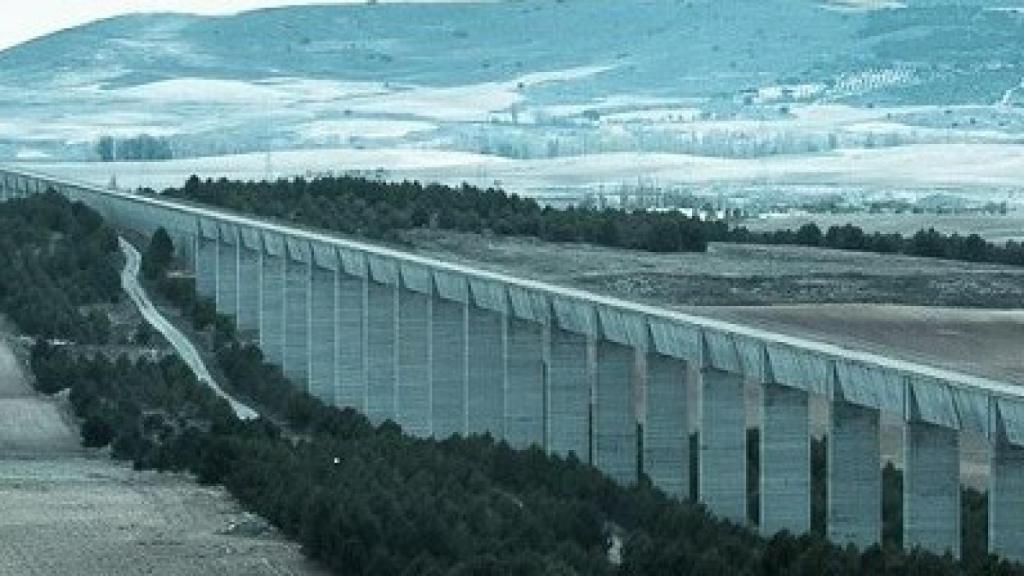 Una vista panorámica del Trasvase Tajo-Segura en cuyas obras participó como ingeniero Luis del Rivero.