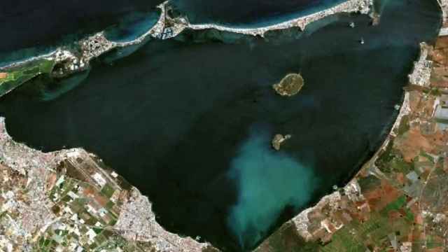 Imagen satelital del Mar Menor.