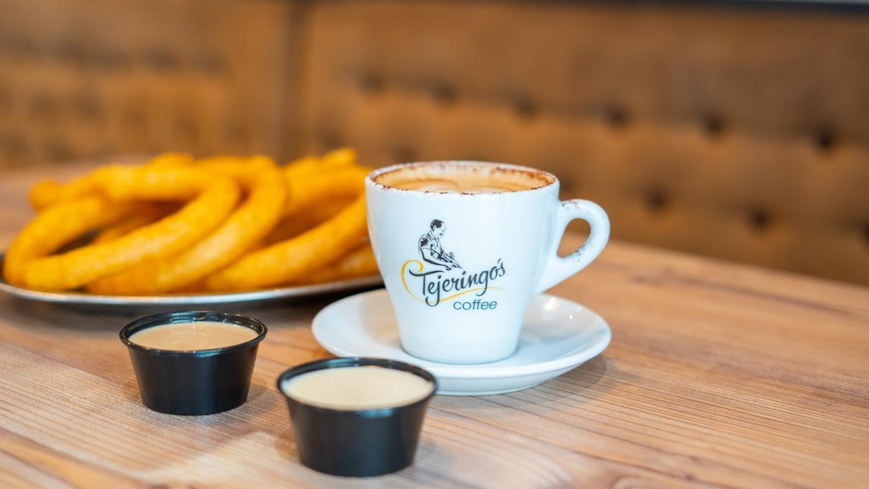 Churros en esta cafetería.