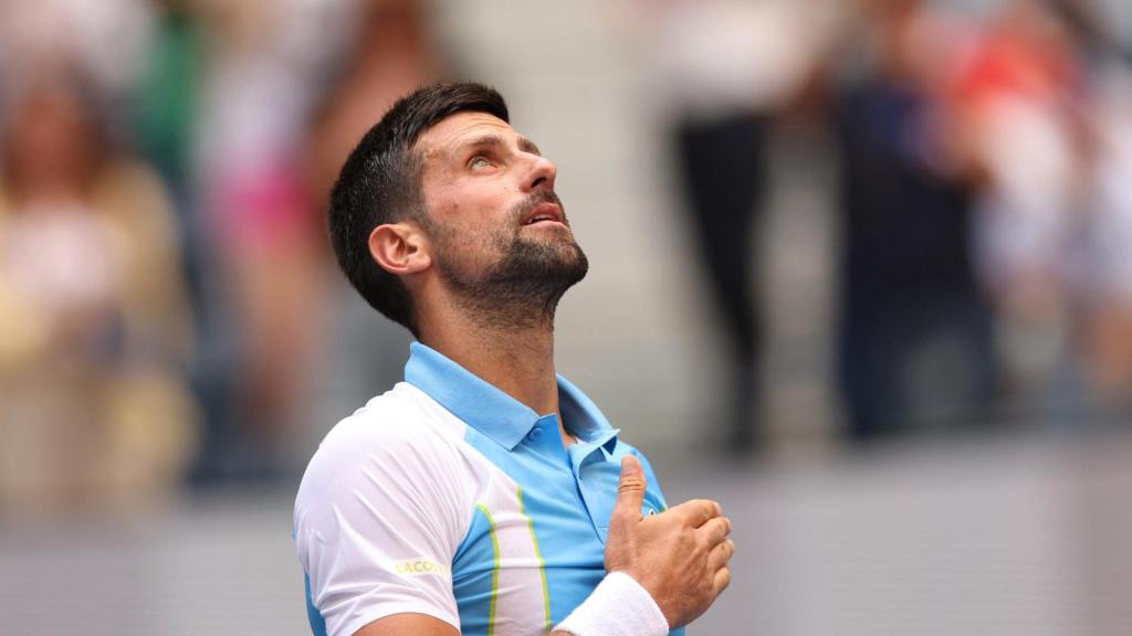 Djokovic, tras ganar a Bernabé Zapata en el US Open 2023.