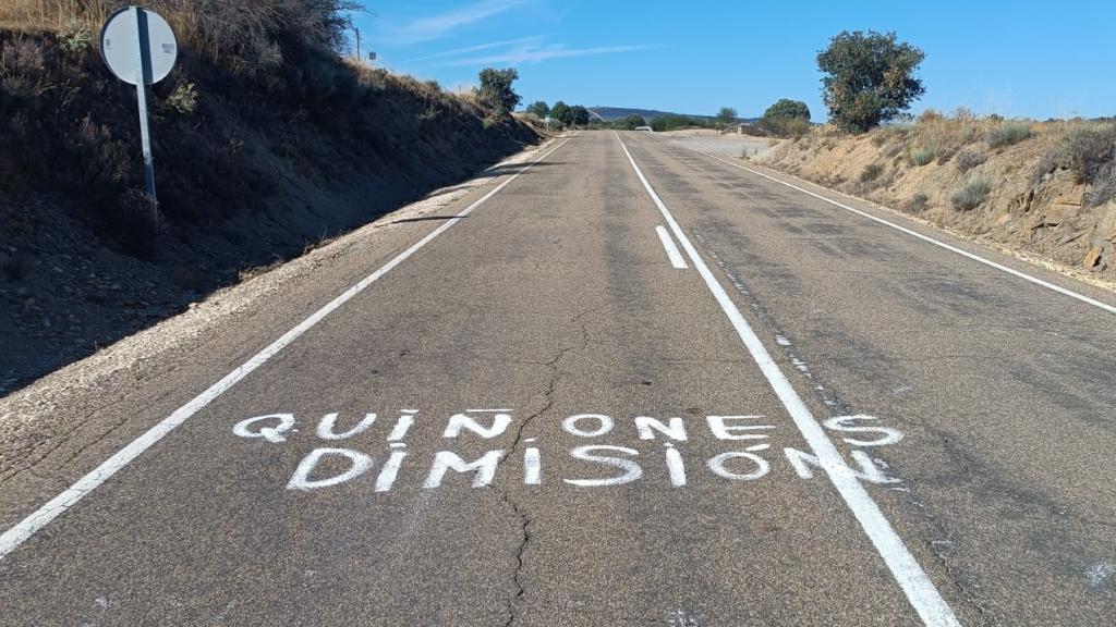 Pintadas en la carretera de Villardeciervos