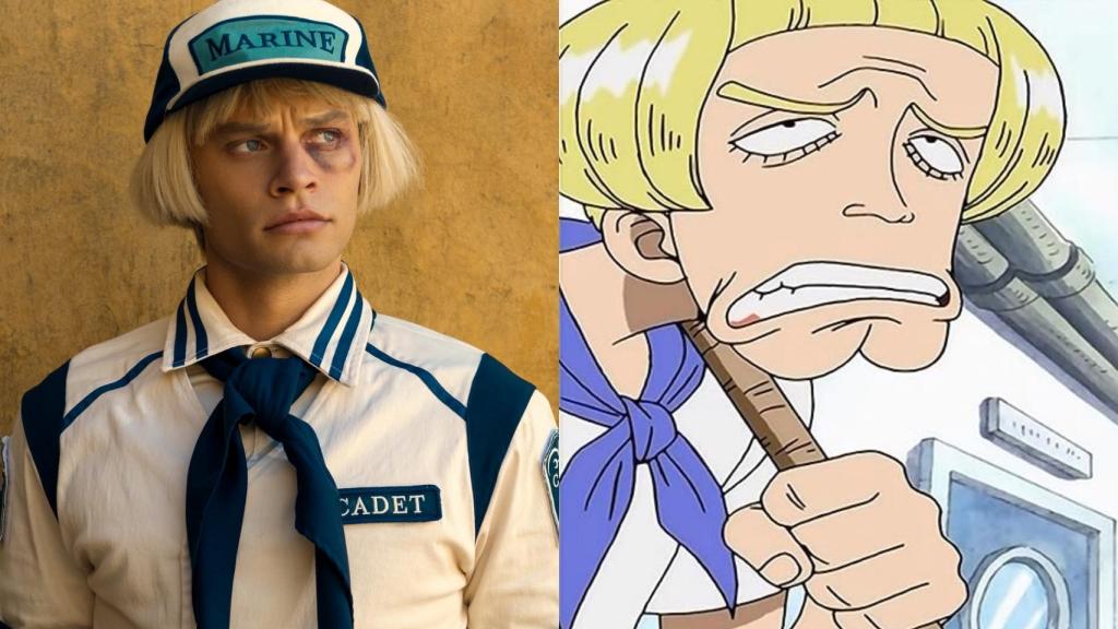 Comparación de Helmeppo en el remake y en el anime.